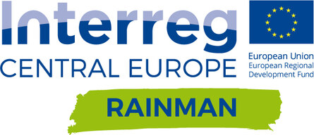 Das Logo des Interreg fünf B Projektes RAINMAN