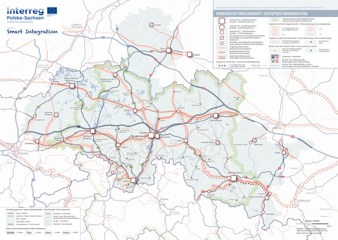 Karte Verkehr Darstellung Verkehrsbeziehungen