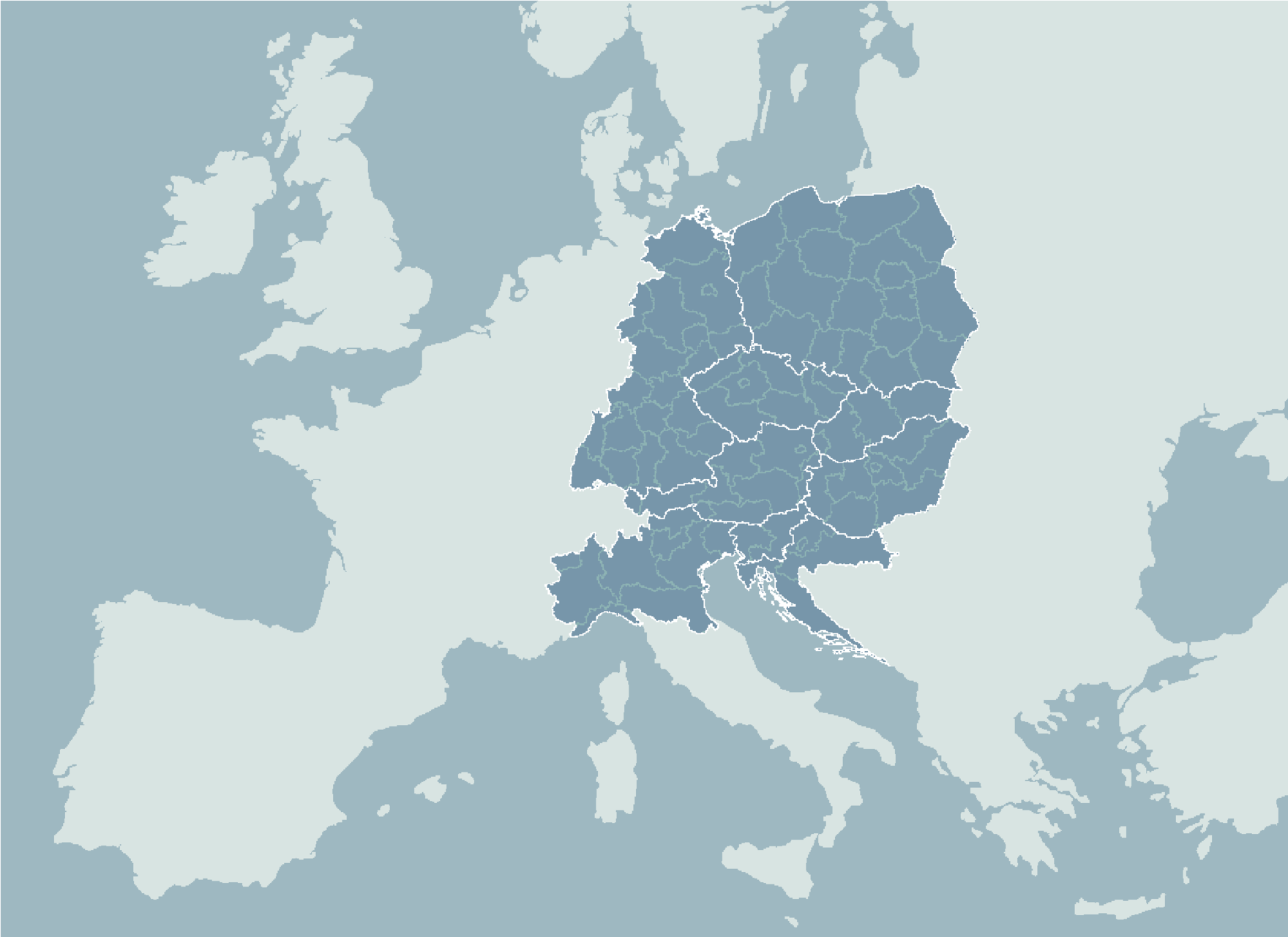 räumlicher Bereich Transnationale Zusammenarbeit Im Programmgebiet