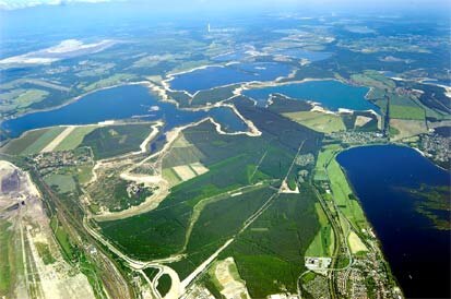 Luftbild der Lausitzer Seenlandschaft (2006)